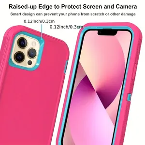 IPhone 14 Promax Case Shockproof TPU Hard PC Dropproof Dust-Proof Shell ,3 In 1 Phone Case,Heavy Duty Protection Phone Case Cover For Apple IPhone 14 Pro Max Gift For Birthday/Easter/President's Day/Boy/Girlfriends