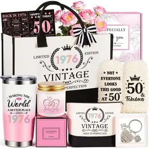 50th Birthday Gifts for Her, Vintage 1976 Happy 50th Birthday Gifts Basket for Women Unique Gift Ideas for 50 Year Old Women Mom, Wife, Sister, Friend, Colleague Funny Bthday Gift Turning 50 Year Old | Vintage 1976, Happy 50th Birthday