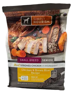 Simply Nourish Small Breed Senior Chicken and Brown Rice Dry Dog Food, 5 Pounds