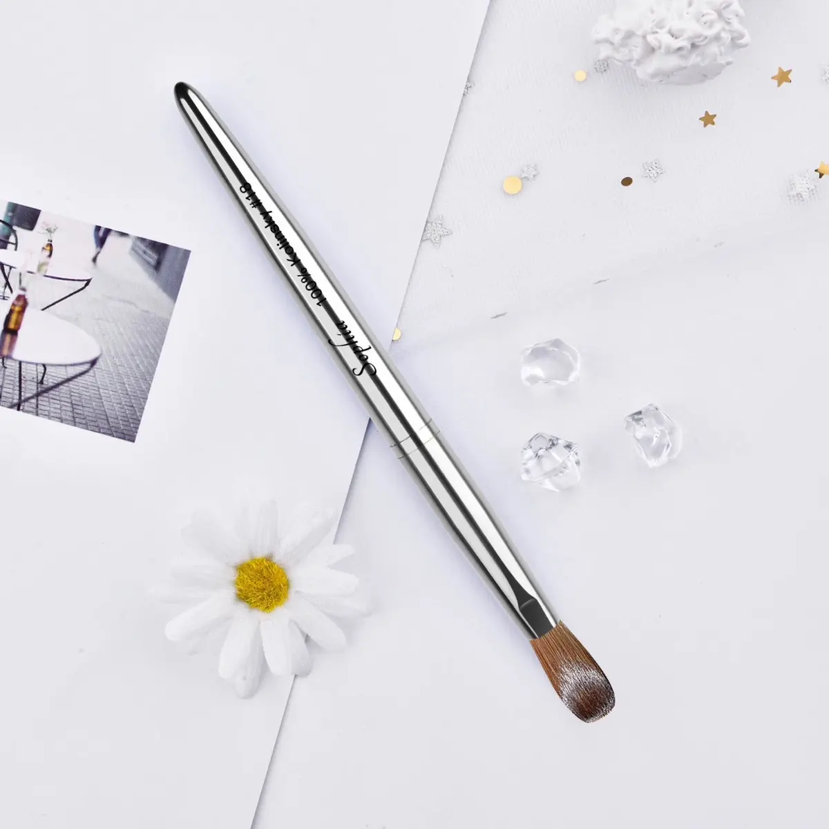 Sophia Acrylic Brush-size 18-Silver Sophia Acrylic Brush-size 18-Silver