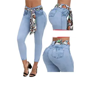 6717 Colombian High waits butt lifter Jean's Colombianos Cintura Alta Levanta Cola Belts Bottoms