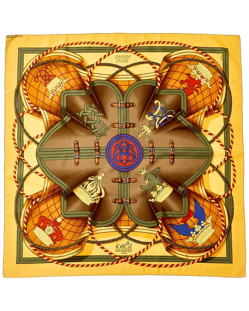 Hermès Grande Tenue Henri d'Origny Silk Scarf (Authentic Pre-Loved)