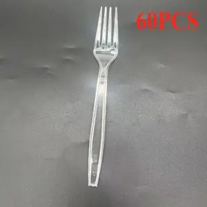 Duty Transparent Plastic Forks,Thick & Sturdy for Salads, Pizza, Cake - Perfect for Birthdays, BBQs, Weddings, Parties