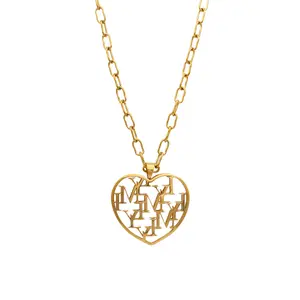Large Heart Gold Necklace