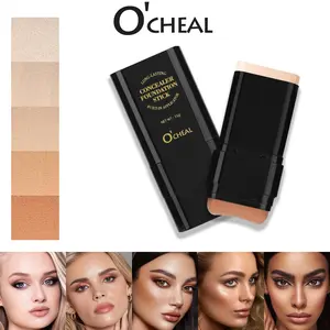[BUY2 GET1 FREE GIFT] 5color Shine-Free + Balance Foundation Stick, Multi-Use Face Makeup and Contour Stick For Natural, Matte Coverage looking concealer Cosmetic 01#Ivory Color Changing Full