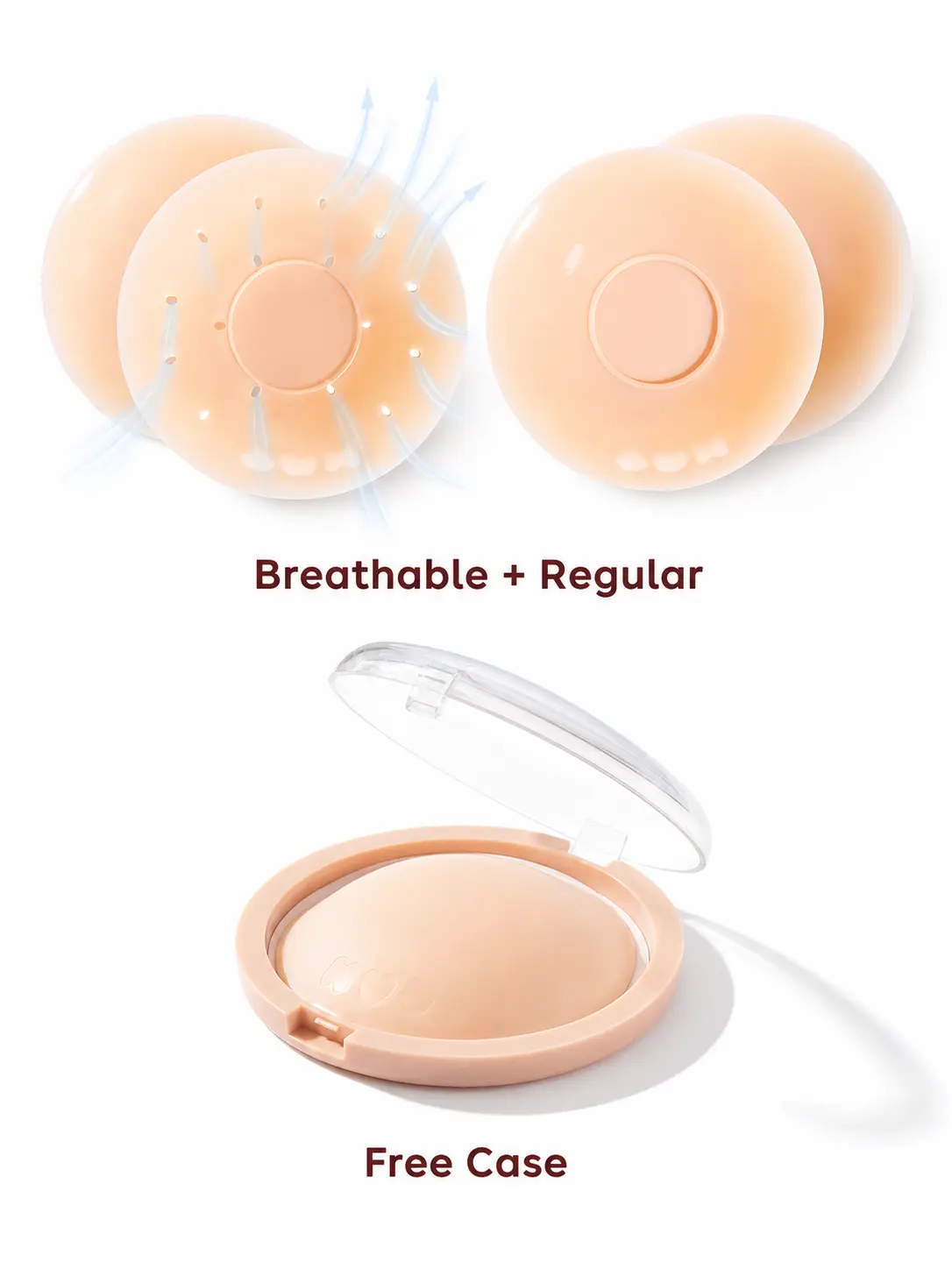 MISS YOU AILINNA Womenswear Invisible Full Coverage Silicone Adhesive Bra - Breathable, Hypoallergenic, Non-Toxic, Washable, Reusable for Dresses, Parties, Swimwear