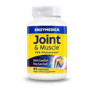 Enzymedica Joint & Muscle Pea Phytosome Supplement for Men & Women - Pea Supplement Palmitoylethanolamide, Joint Health Support, Enhanced Absorption, Gluten Free, Vegan - 45 Capsules