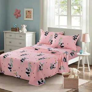 Satin Mill Cute Kids Sheets Set,Super Soft Fitted Sheet,Flat Sheet and Pollowcases,Set of 4