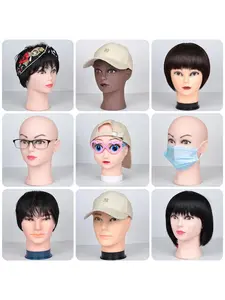 Soft Touch Rubber Practice Head for Makeup, Unisex Hair Salon Training Dummy for Wigs, Ideal for Needle Injection and Display