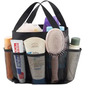 Portable Shower Bag, 1 Count Multi-grid Hanging Shower Basket, Quick Drying Storage Bag for Bathroom, Gym, Travel and Camping, Organizer, Pouch Organizer, Toiletries Travel Bag