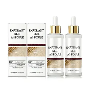 2-bottle pack Rice Brightening Exfoliating Solution Black Head Remover  Skin Care Soft Exfoliating Face and Body Dead Skin Cells Remover for All Skin Types, 100ml chemical peel product
