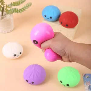 Flour Series Big Dumpling Squishy Blind Box, Secret Bun Fidget Toy, Soft TPR Material, Stress Relief Toy, Surprise Unboxing, Rare Random Style in Each Box.