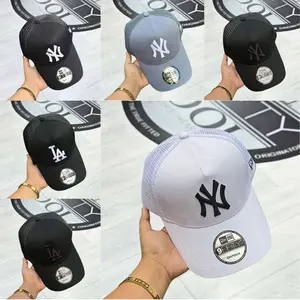 New Era MLB Trucker Cap New York Yankees Los Angeles Dodgers Mesh Back Snapback Hat Breathable Summer Baseball Cap Streetwear Casual Fashion Trendy TikTok Viral Hat Unisex