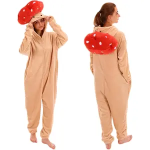 Snug Fit Unisex Adult Onesie Pajamas, Flannel Cosplay Animal One Piece Halloween Costume Sleepwear HomewearGift
