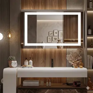 20"X28" Anti-fog LED Bathroom Mirror - Dual Light Source, Three Lighting Modes, White, Gift for Mother's Day