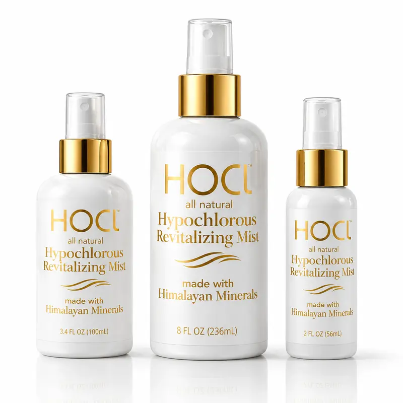 Hypochlorous acid revitalizing facial mist | fragrance free HOCl face spray with Himalayan minerals | gentle daily skin refresh