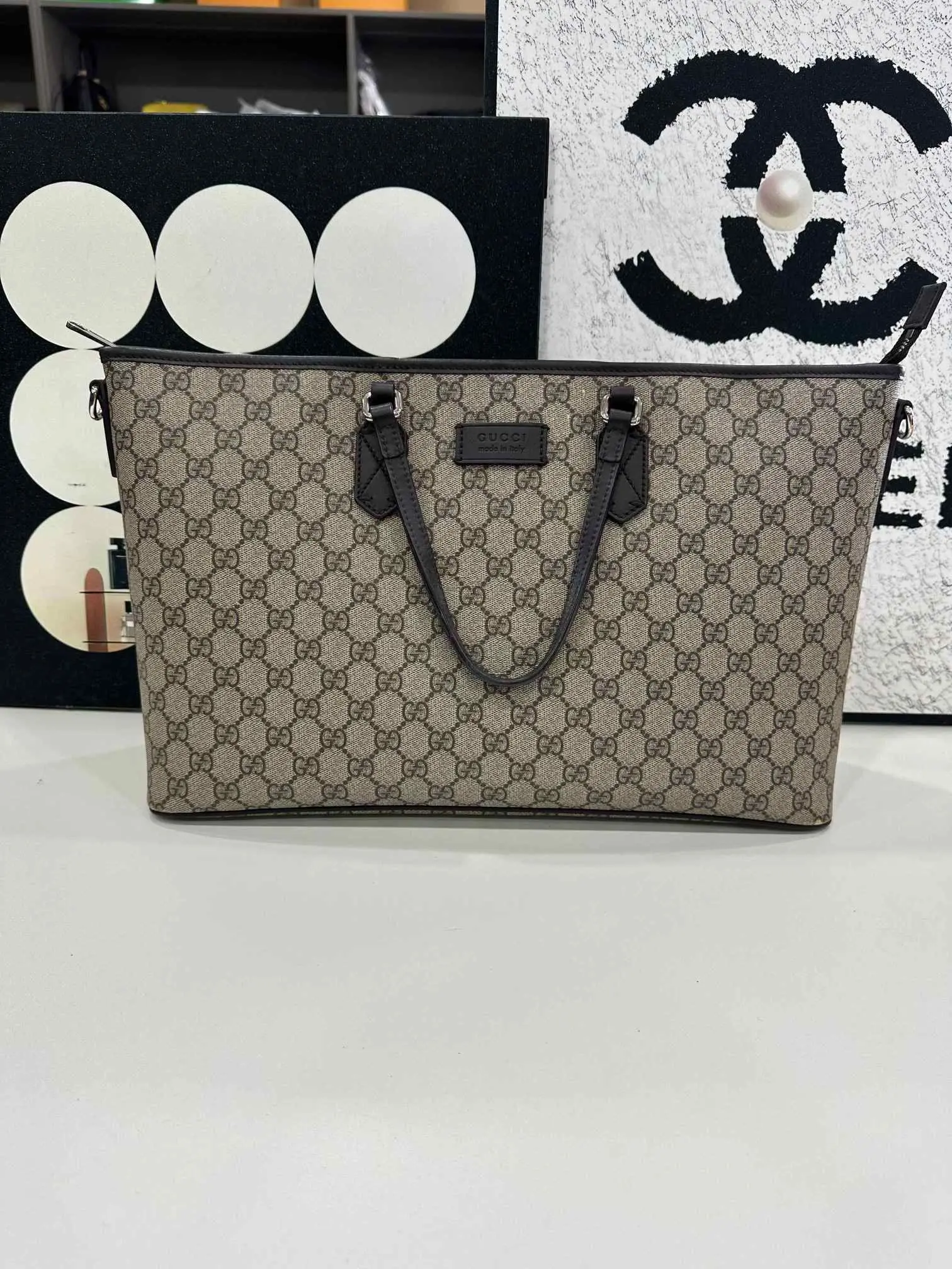 Pre-owned Gucci GG Shopping Tote C0049