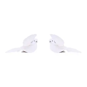 4"L Feather Dove W/Clip Set of 12