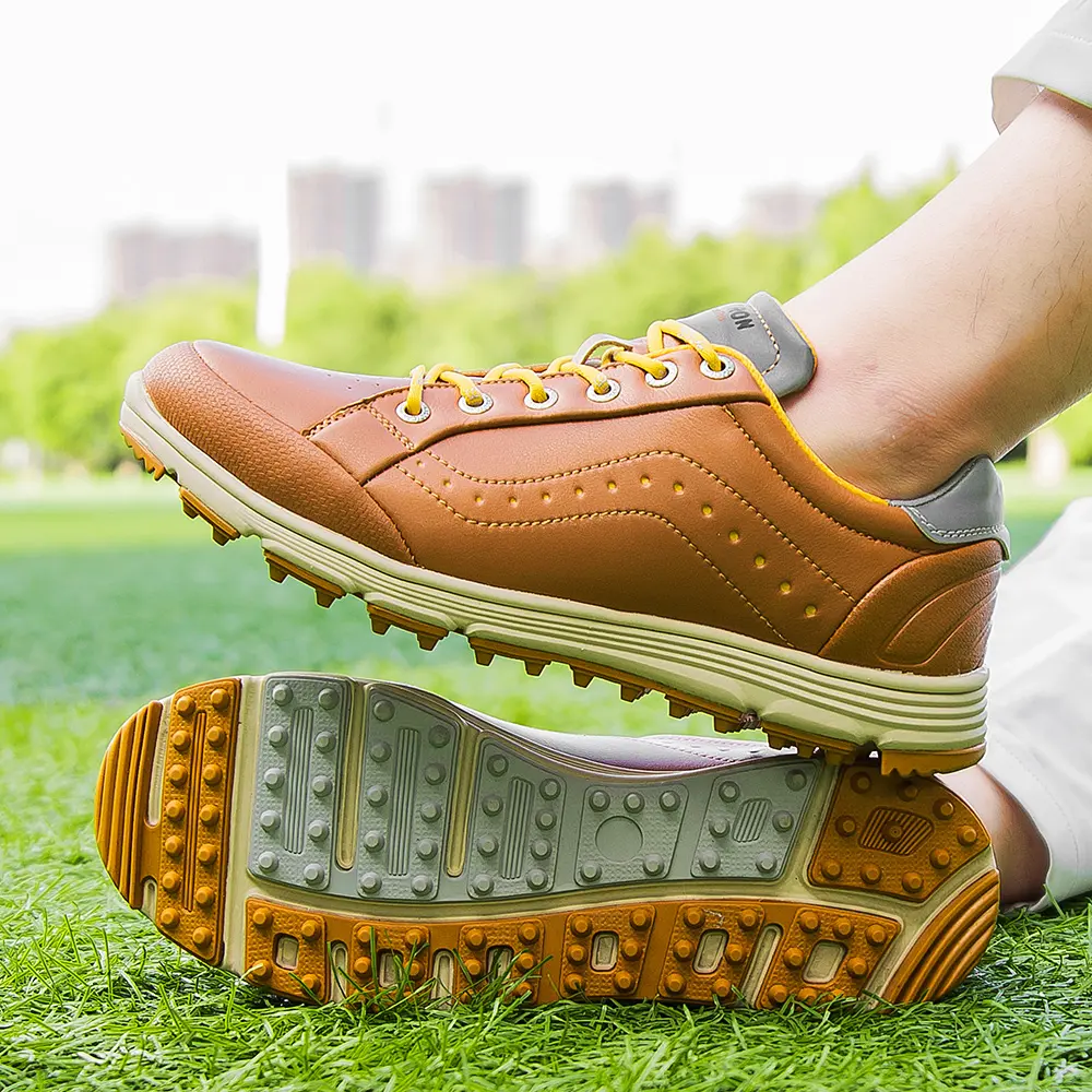 2026 Men Golf Shoes Professional Spikes Golf Sport Sneakers Waterproof Mens Trainers Golfing Anti slip sports shoes, casual shoes, fashionable board shoe design, perfect gift for male friends who love outdoor sports