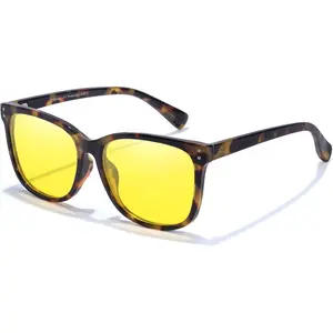 【Back to School】Myiaur Night Driving Glasses for Women, Anti Glare Night Vision Glasses Polarized Yellow Nighttime Glasses UV400 Protection