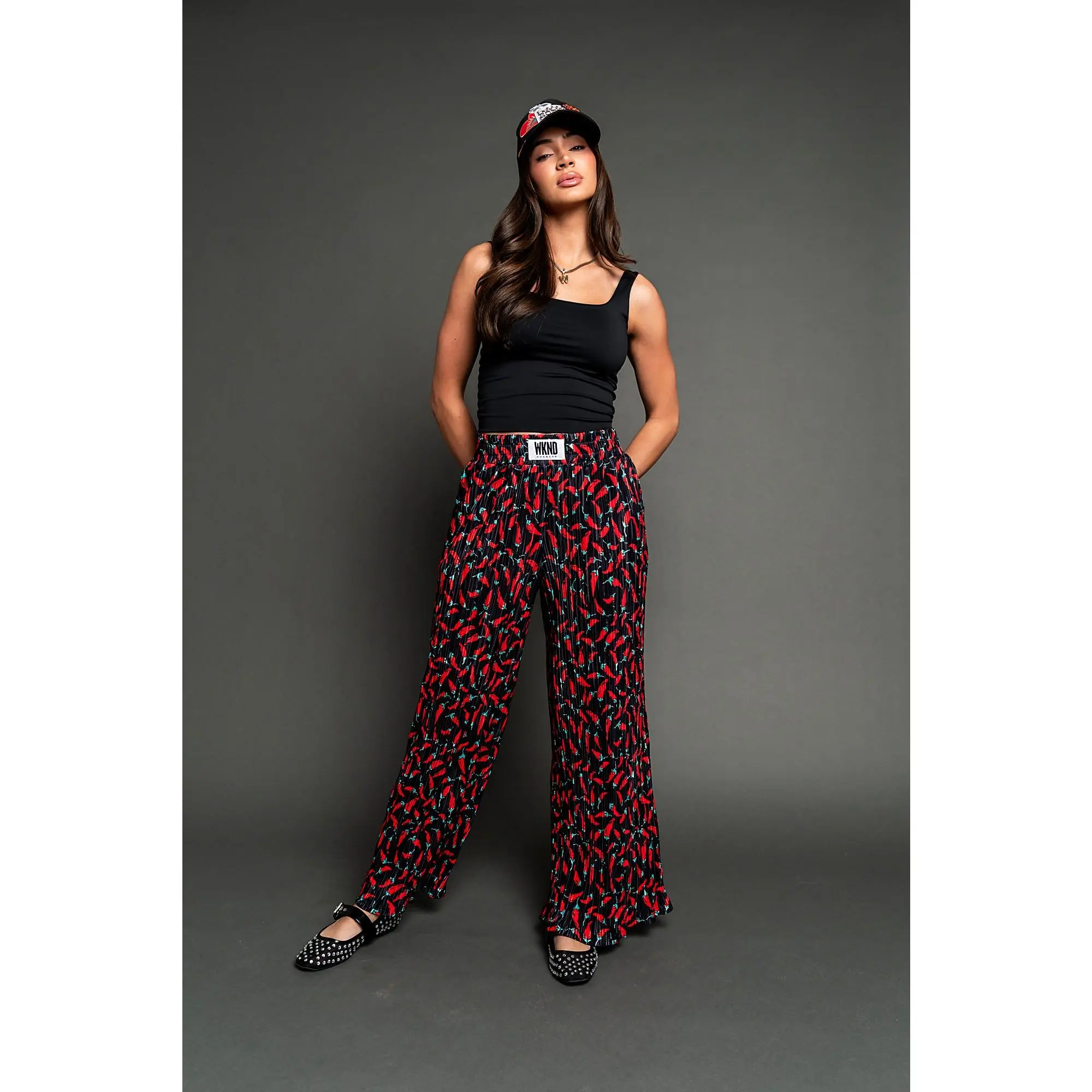 Chili Pepper Plisse Pants Chili Pepper Plisse Pants