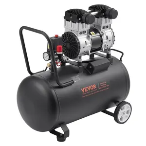 VEVOR Air Compressor Compact Portable Oil Free Compressor 15 Gallon 90 PSI