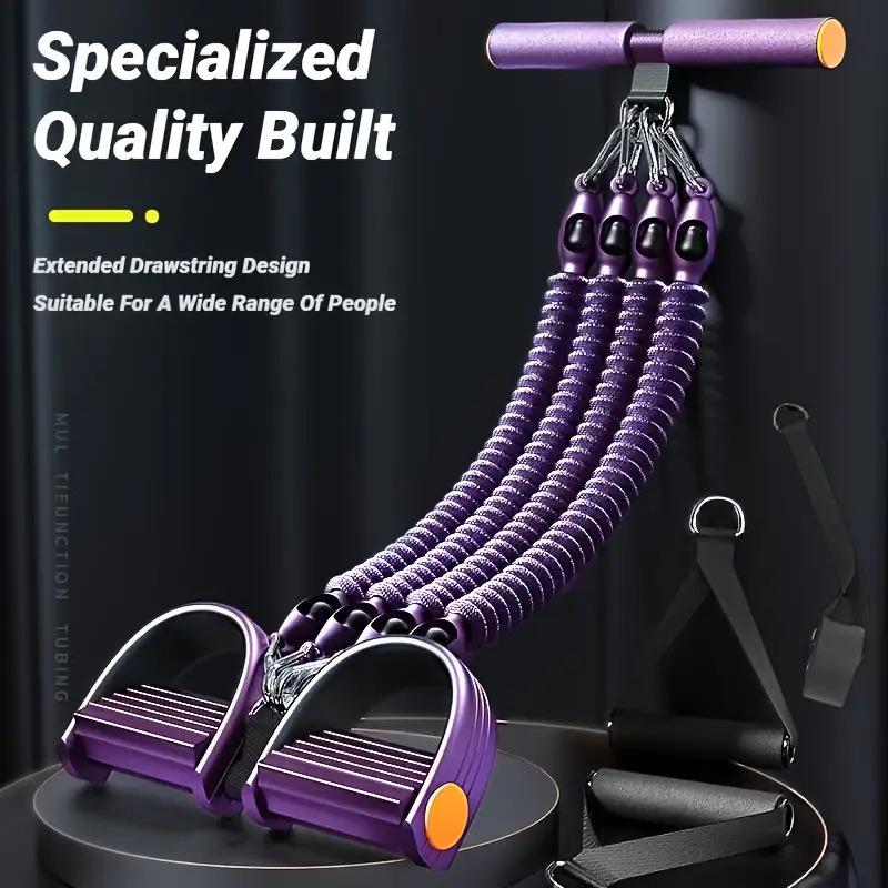 Home Pedal Resistance Trainer - Multifunctional Fitness Resistance Band Trainer, Back and Abdominal Muscle Exercise Equipment