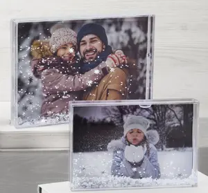 4x6 Snow Picture Frame with Snowflake Design for Winter Photos and Memories
