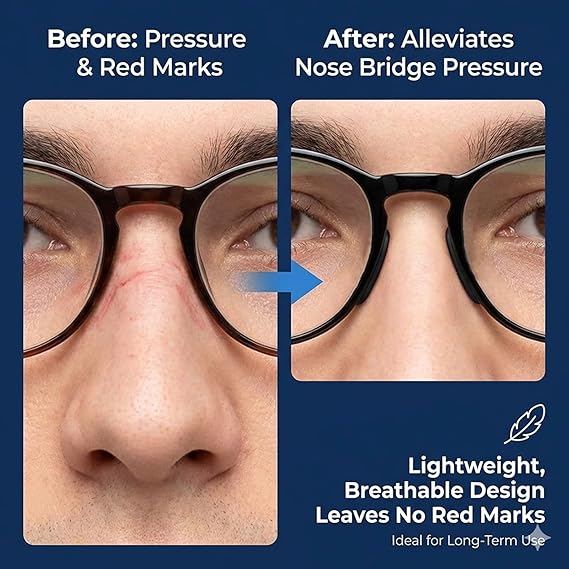 Compatible with Ray-Ban Meta Wayfarer Eyeglass Nose Pad, 8 Pairs Soft Silicone Nose Pads, Anti Slip Replacement Nose Pads