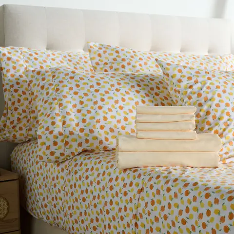 Home Reflections 2pk Double Brushed Sheet Sets with Extra Cases
