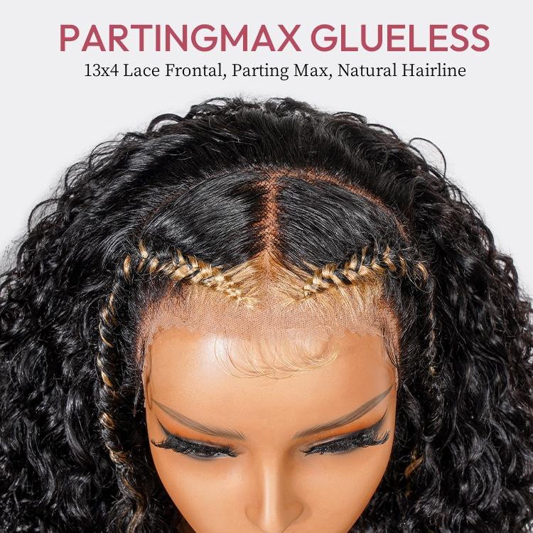 [Live Sale Only] West Kiss Pre Styled Glueless Wig 13x4 Lace Front Short Bob Wig Highlight Water Wave Pre Cut Lace Plucked Pre Braided