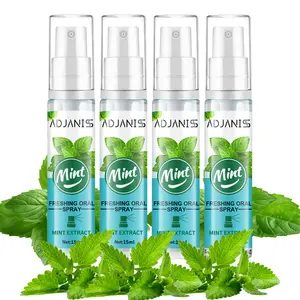 Mint Breath Freshener Spray, 3-Second Refreshing Formula, Alcohol-Free, Gentle & Mild, 15ML X 4, Portable Design, Travel Party Use