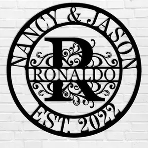 Personalized Monogram Sign - Customizable Gift Idea