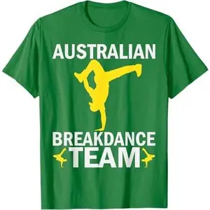 Break Dancer Matching Australian Breakdance Team Costume T-Shirt