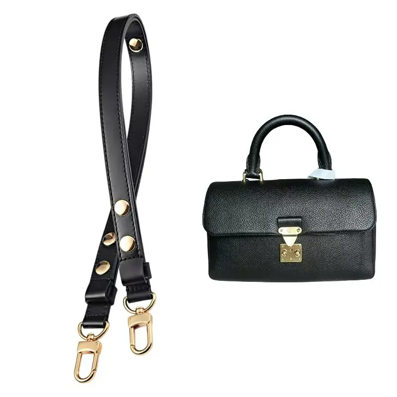 KIYOMIL Genuine Leather Adjustable Bag Strap Replacement - 3-Gear Soft Shoulder Strap for Speedy 20,25,30,35,Neonoe,Boulogne,Neno Handbags
