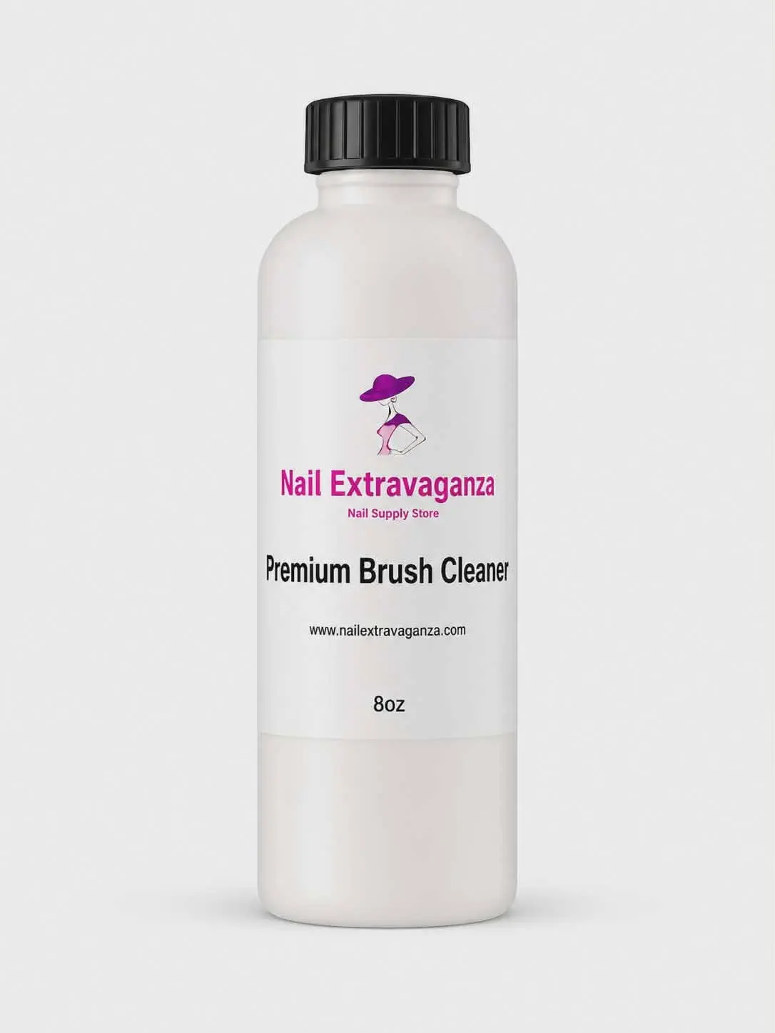 Extravaganza Nails Brush Cleaner Solution 8oz for Effective Nail Art Maintenance