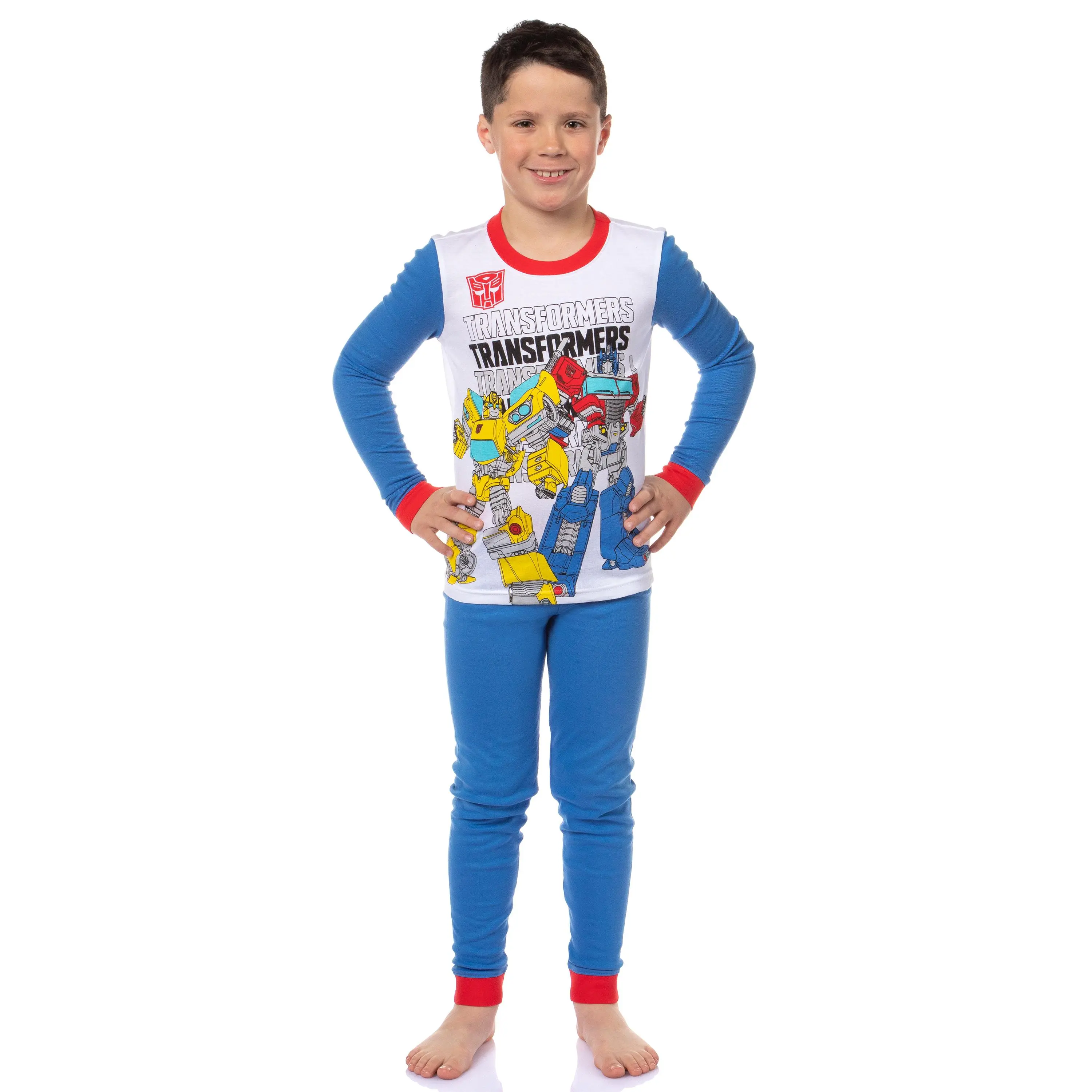 Transformers Pajamas Boy's Tight Fit Long Sleeve Sleep Pajama Set Loungewear