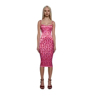 Loyal Maneater Midi Dress - Pink