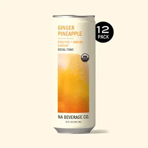 NA Social Tonic, Ginger Pineapple, 12oz (12 Pack)