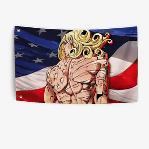 Funny Valentine - Steel Ball Run's Main Antagonist outdoor decorative flag, garage flag, tapestry.-room decor