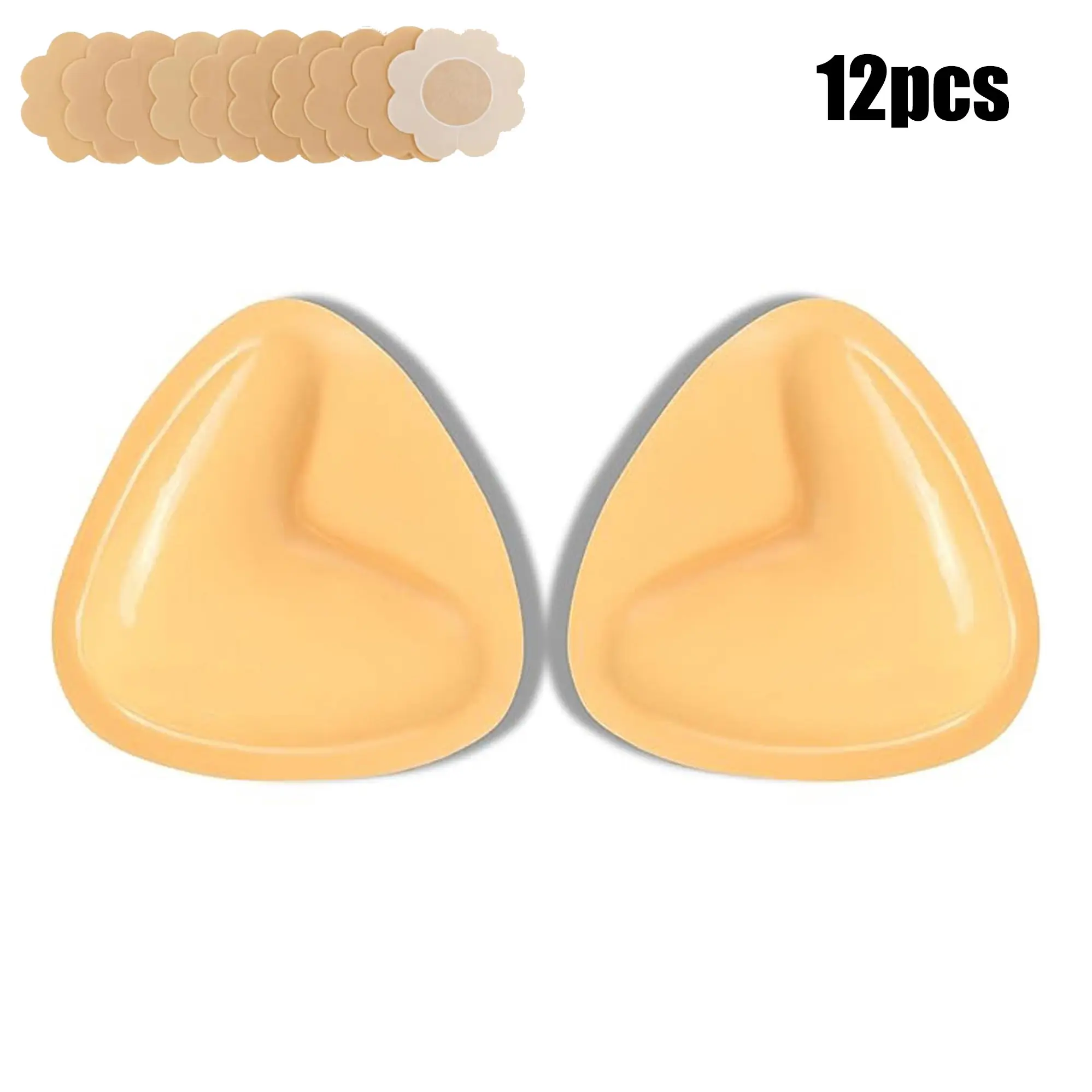 Women's Invisible Double-Sided Adhesive Inserts, Bikini & Lingerie Pads, Breast Enlargement & Lift, Washable & Sweat-Resistant, Adhesive Bra Inserts, Invisible Bra Padding