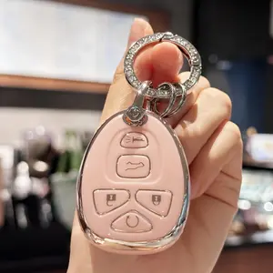 TPU Key Fob Cover with Car Key Chain for Chevy Malibu (2004-2012), Cobalt, For Pontiac G5 G6, For BUICK Lacrosse, For SATURN Aura, Sky