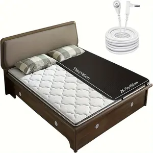 Grounding Earthing Sheet for Bed, Conductive Fitted Mattress Cover with Cord, Comfortable Mattress Pad for Home Sleep