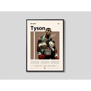 Mike Tyson Poster, Boxing Legend Wall Art, Sports Decor for Fans, Tyson Print, Athletic Art for Home, Gift for Boxing Enthusiasts