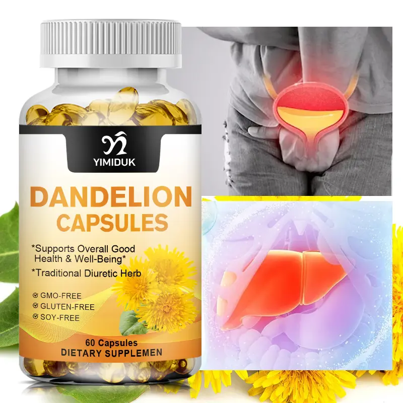 High Potency Dandelion Root Extract Capsules – 1500mg Daily Serving, Natural Taraxacum Supplement, Supports Healthy Fluid Balance & General Health, Non-GMO Gluten Soy Free 60 Capsules