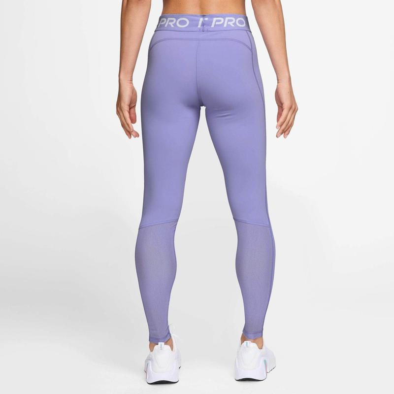 Nike Pro Mid-Rise Mesh-Paneled Leggings - Women's Tight Sports Yoga Wear