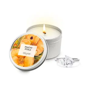 Peachy Petals 5.5oz Tin Jewelry Candle Peachy Petals 5.5oz Tin Jewelry Candle