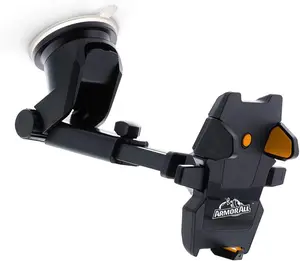 Phone Mount for Cars, Suction Dashboard & Windshield Phone Holder,  Inch Extendable Arm, °   Rotation, Fits iPhone Max, Android, and All Smartphones, Powerful Grip, Quick Release Button