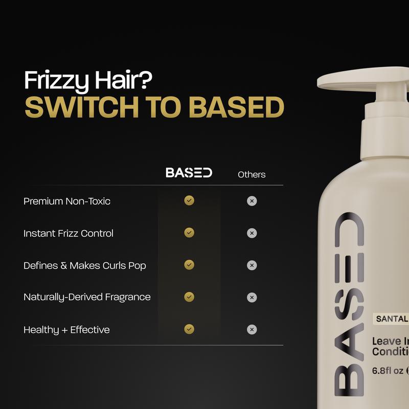 BASED Leave-in Conditioner | Instant Hydration & Anti-Frizz | Simple, Effective, BASED.