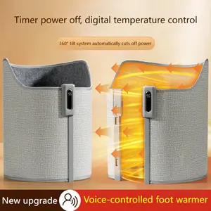 New heated foot warmer, a must-have for under-desk heating, perfect for winter. Features digital temperature control, timer, 360° tilt system, and 8-level digital display.